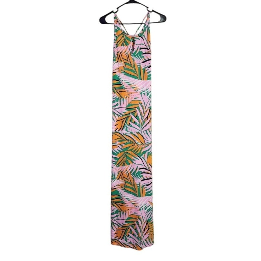 MAAJI Yellowstone Magnific Dress Palm print resortwear tassel dress in pink‎ M